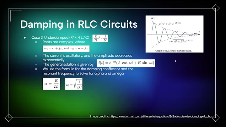 RLC Circuits and 2nd Order Differential Equations