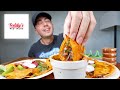 DIPPING Birria Tacos + Birria Quesadilla + Birria Vampire From Teddys Red Taco Mukbang