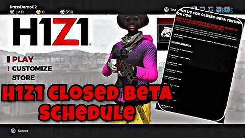H1z1 Ps4 Official Closed Beta Schedule (NOT CLICKBAIT)