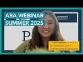 Summer 2025 ABA Webinar