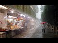 4K SUPER THUNDERSTORM RAIN WALK IN CENTRAL BUSINESS DISTRICT (CBD) SINGAPORE (Tanjong Pagar Plaza)