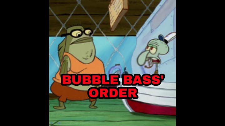 SpongeBob SquarePants: Analyzing Bubble Bass' Order