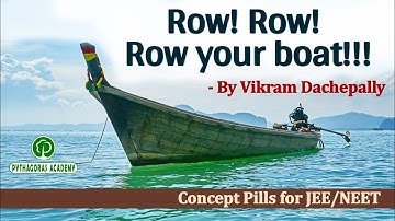 RIVER-BOAT(RELATIVE VELOCITY)||Concept Pills||IIT/JEE /NEET||Vikram Dachepally || Pythagoras Academy