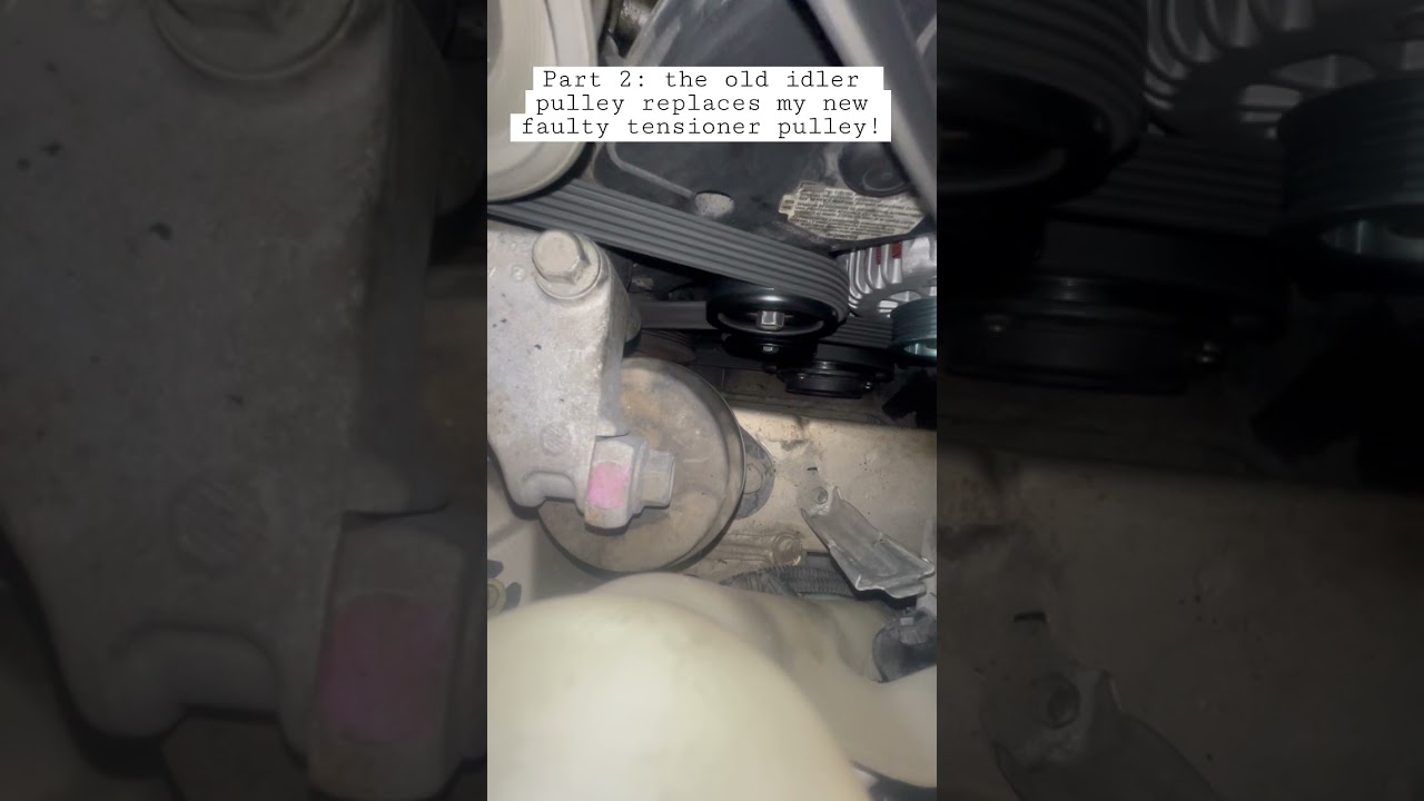 Part 2 my old idler pulley replaces my tensioner pulley! You can hear