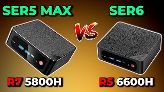 Beelink SER5 MAX vs SER6 Mini PC Comparison | 5800H vs 6600H | 54W TDP vs 45W TDP