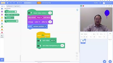 Scratch Demo:  Pop the Balloon using Video Sensing extension