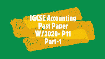 Cambridge/ IGCSE  ACCOUNTING/ Solved Past paper /0452/ Oct/Nov 2020 / Paper 11/Part 1/MCQs [Q1-5]