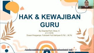 Hak dan Kewajiban Guru - UAS MK Profesi Kependidikan 2022