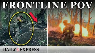 Ukraine war: Explosive first-person footage of raid on Russian trenches near Bakhmut