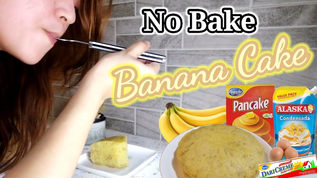 NO BAKE BANANA CAKE USING PANCAKE MIX YouTube