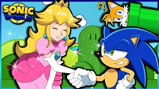 Sonic Meets Princess Peach Sonic & Tails Play Sonic World
