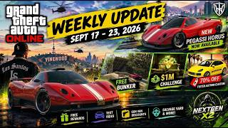 GTA Online Weekly Update (Sept 17–23) – FREE Bunker, $1M Challenge & Pegassi Horus! 🔥 News