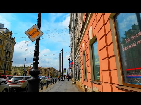 Невский проспект в Петербурге от площади Александра Невского до площади Восстания