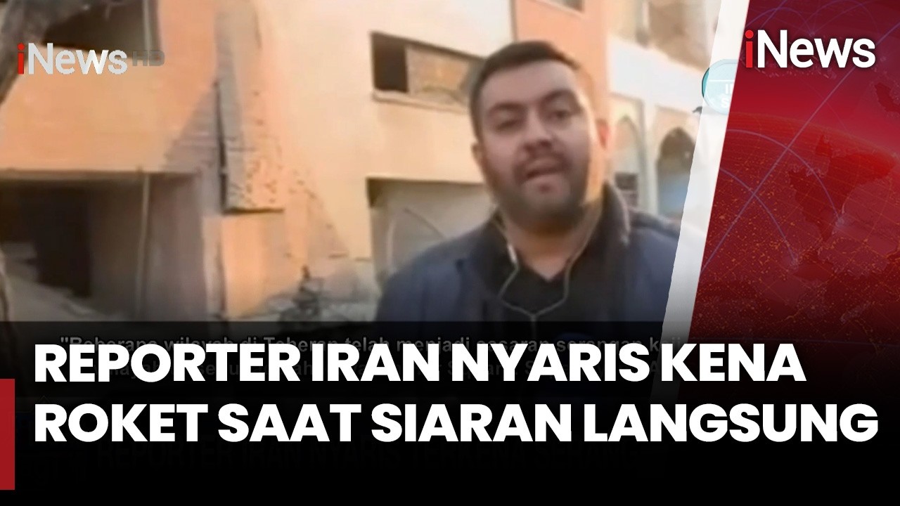 Menegangkan! Reporter Iran Mehdi Ziaei Nyaris Kena Roket Saat Live | iNews Pagi (8/3)