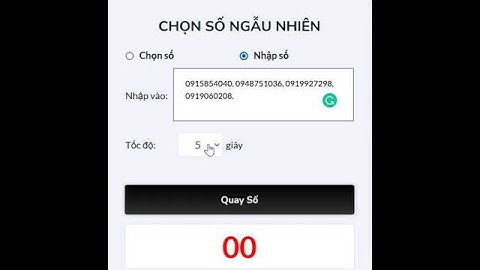 DEMO CHƯƠNG TRÌNH QUAY SỐ ĐIỆN THOẠI NGẪU NHIÊN TRÚNG THƯỞNG