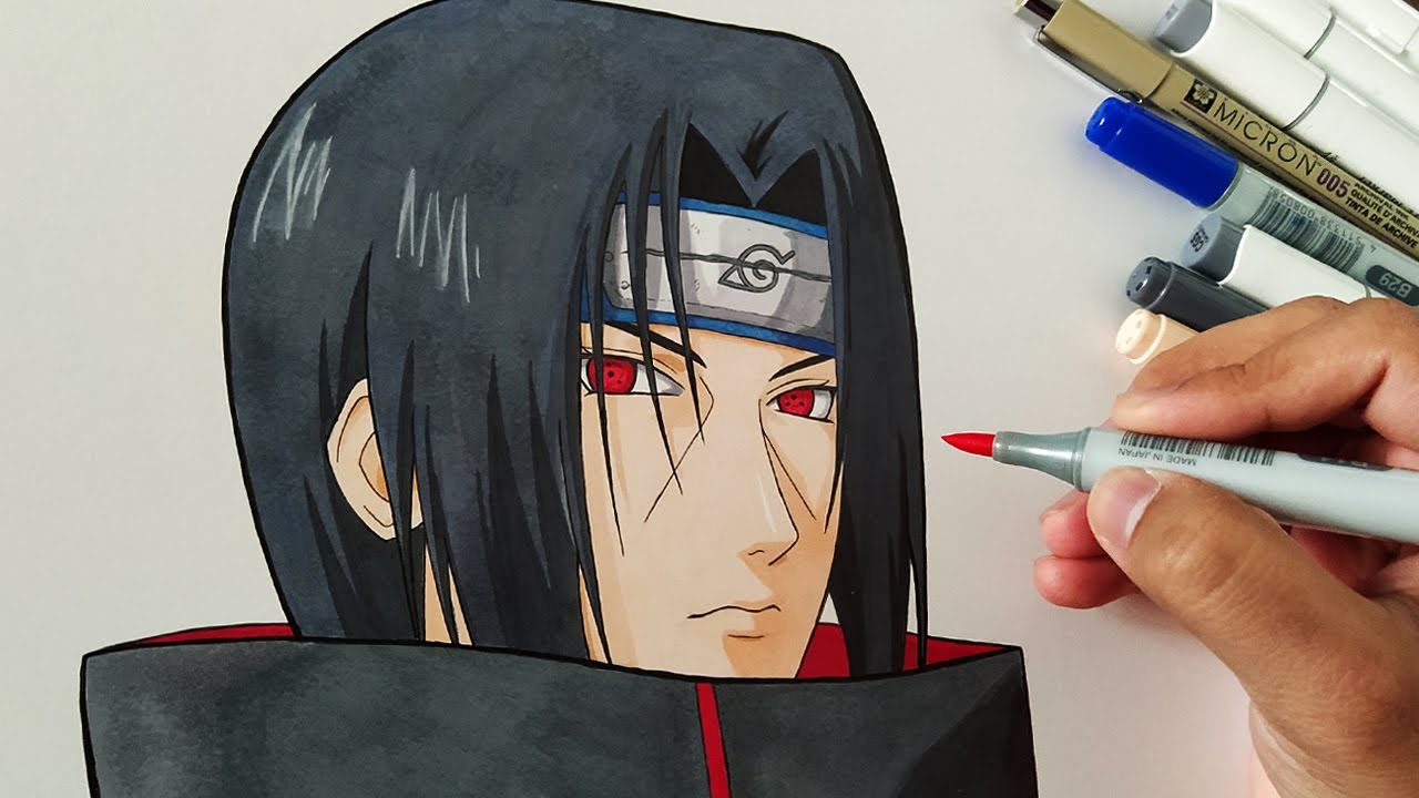 Drawing of Itachi with pen. : r/learntodraw