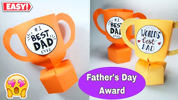 Best Dad Trophy / Award making with Paper | Father