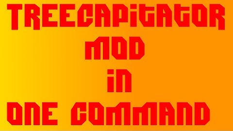 Minecraft: TreeCapitator mod with One Command Block in Vanilla!