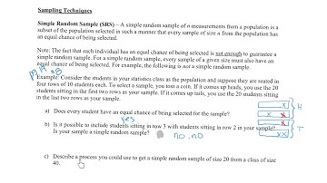 Section 1.2 - Random Samples