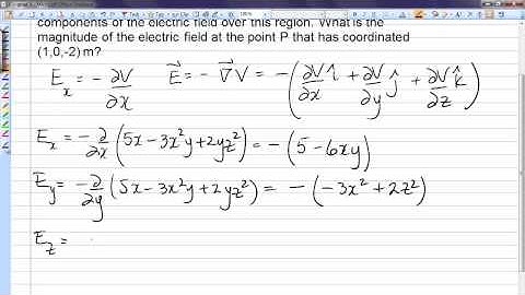 Finding the electric field given the electric potential function