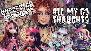 ALL my opinions on EVERYTHING Monster High G3 (so far)