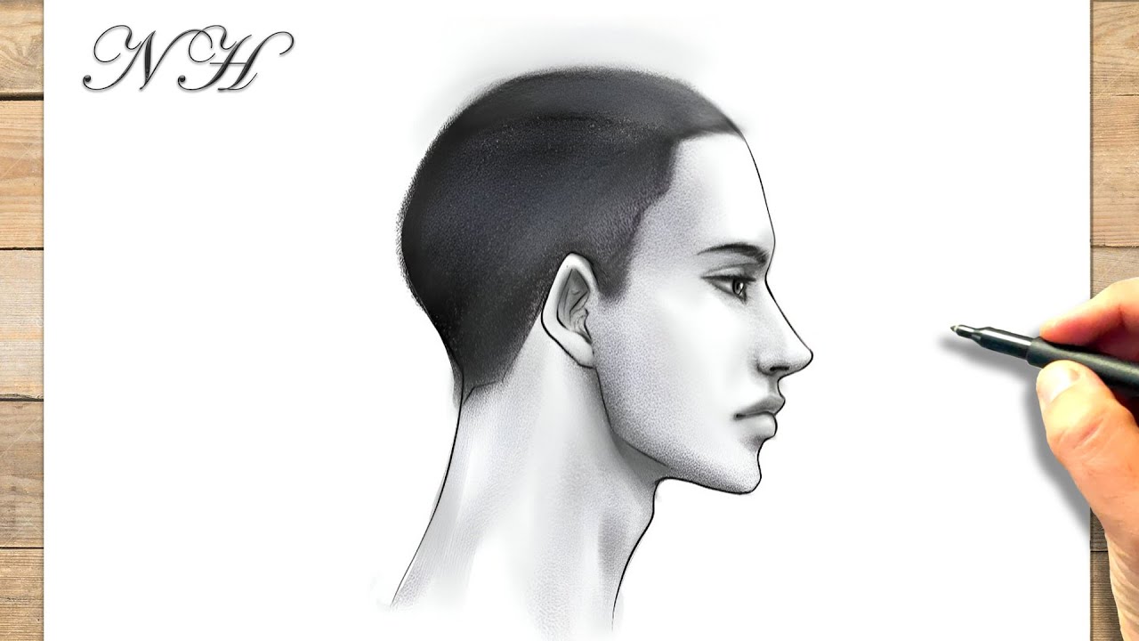 Comment dessiner un Visage de Profil facilement pour débutant - YouTube