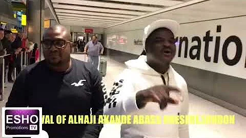 Obesere Arrives Heathrow london for Feb 28 show in London