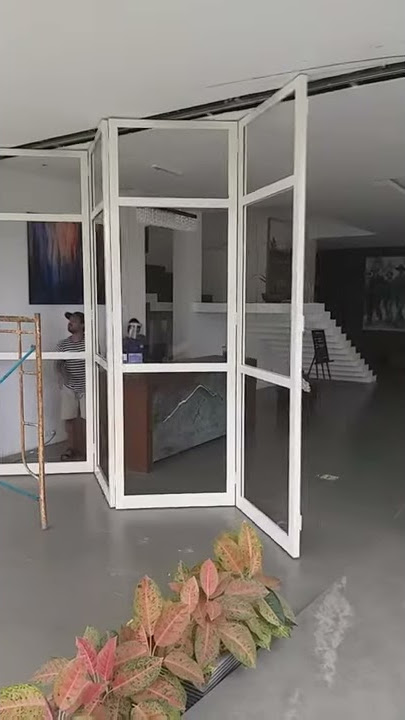 pintu lipat aluminium tanpa rell bawa