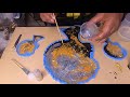 How to Resin a  Afro Woman Tray and Coasters using a silicone mold, pearl x mica powder, alcohol ink