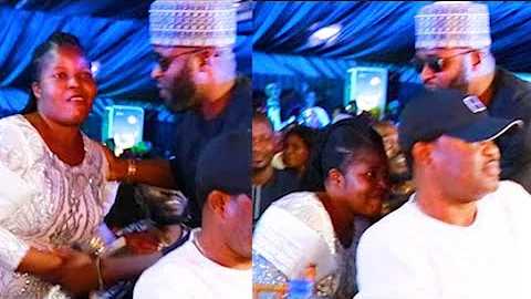So Humble! See Odunlade Adekola's Wife Gets Down On Her Knees To Welcome Femi Adebayo To Their Show