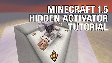 Minecraft 1.5 Hidden Activator Switch — Redstone Tutorial
