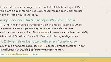 Wie man Double-Buffering in C#  Windows Forms Controls aktiviert