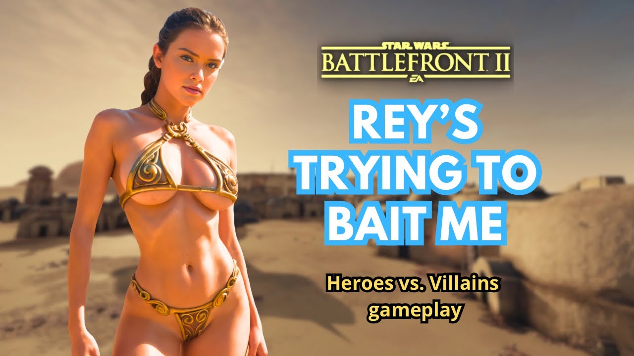 Rey trying to bait me - Star Wars Battlefront 2 - HvV gameplay 