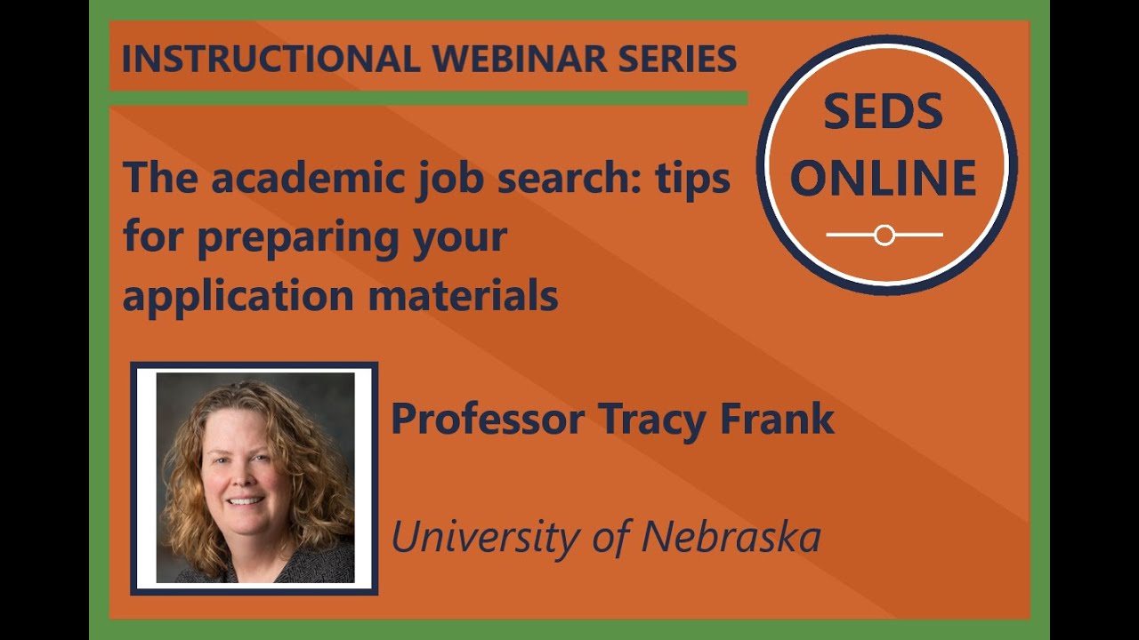 The academic job search: tips for preparing your application materials