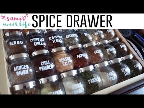 Diy Spice Drawer Makeover Ikea Diy Labels Youtube