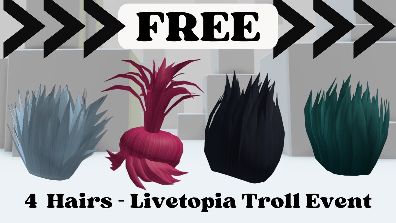 reddi41 on X: You can now claim the next Troll Hair Free Limited UGC in  Livetopia. Can only pick 1 per week. A timer will spawn in-game eventually.  Event:   /