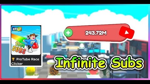 [NEW] Roblox ProTube Race Clicker Script - Infinite Subs / Money