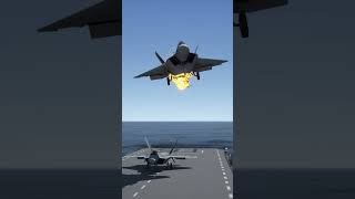 F22 makes Force Landing at Busy Aircraft Carrier
