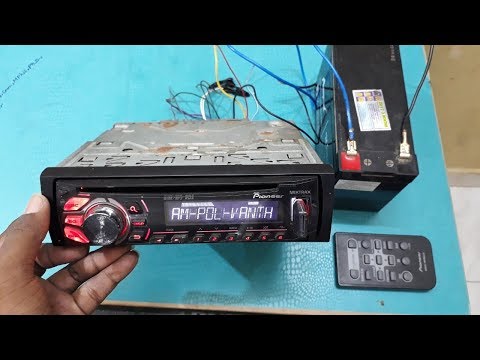 Pioneer car audio player installation  CD Mp3 player connected in 12v battery