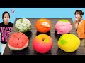 과일과자를 만든다고? 서은이의 화과자 먹방 엄마의 클레이 과일 만들기 장난 레몬 수박 사과 Making Fruits Cake Snake Joke Seoeun Story