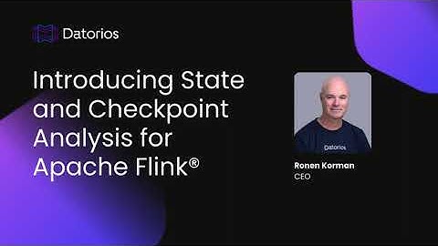 Introducing State and Checkpoint Analysis for Apache Flink®