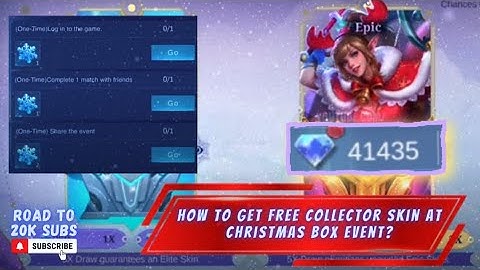 HOW TO GET "FREE" COLLECTOR/CHRISTMAS SKINS USING FREE TREASURE TICKETS IN SURPRISE BOX EVENT | MLBB