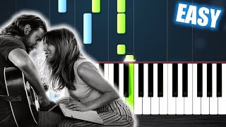 Lady Gaga, Bradley Cooper  Shallow (A Star Is Born)  EASY Piano Tutorial by PlutaX