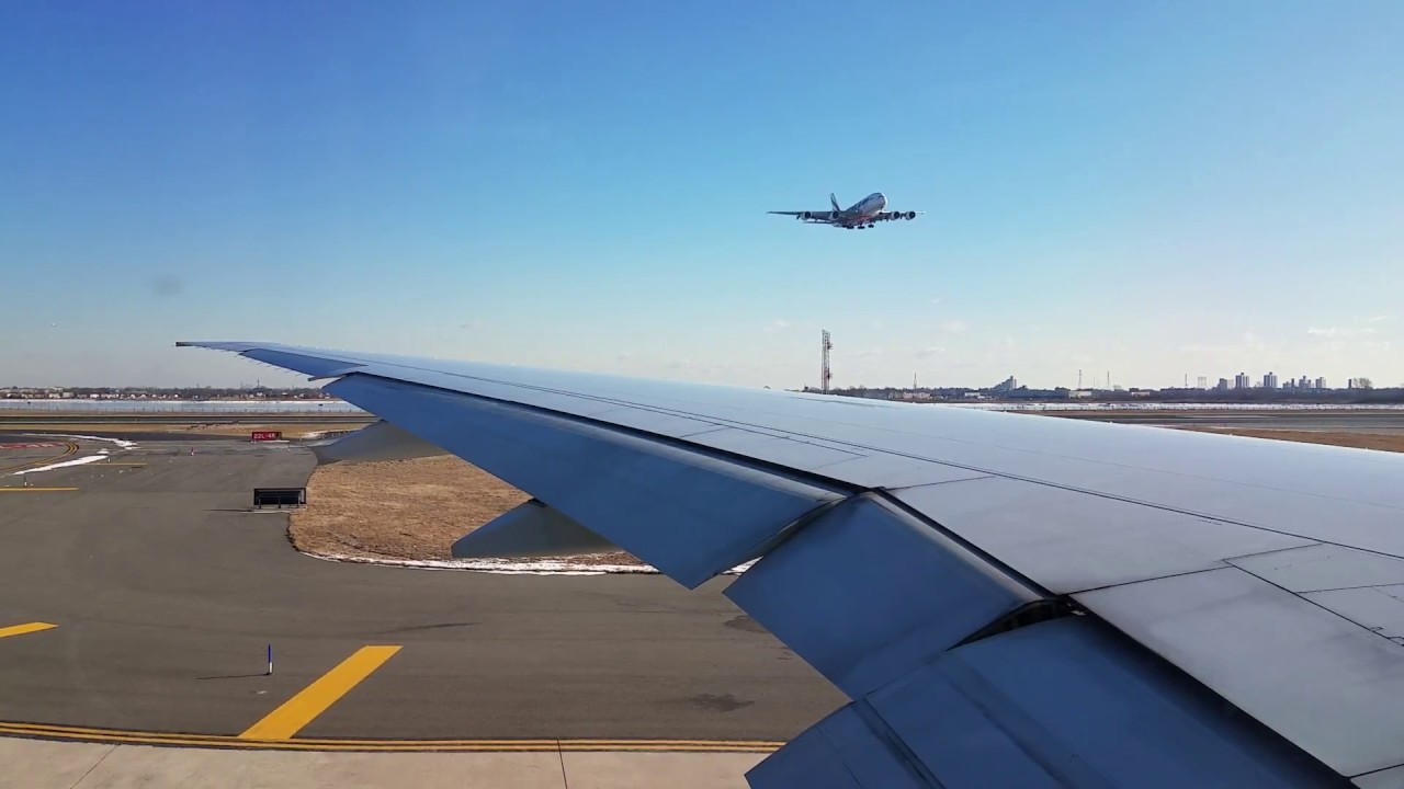 EVA Air Boeing 777-300ER Full Pushback, Startup, and Takeoff from JFK ...