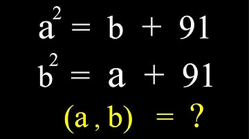 A Nice Algebra Problem | Math Olympiad | Can you solve for (a,b) = ?