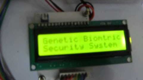 Genetic Based Biometric Security System for Wireless Sensor based finger print (Rs.9000/-)