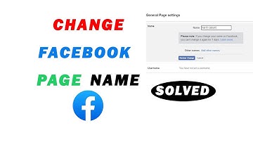 How to Change Facebook Page Name