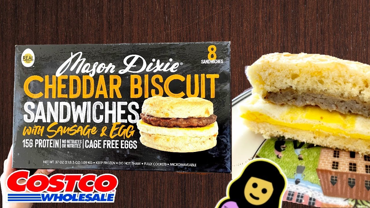 Mason Dixie Cheddar Biscuit Sandwiches Costco Product Review YouTube
