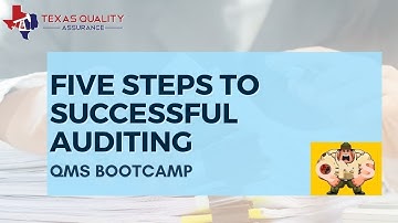 TQA Cloud | QMS Bootcamp: Five Steps to Successful Auditing | #QualityMatters