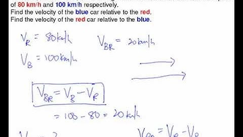Relative Velocity - Parallel Motion - Example 1